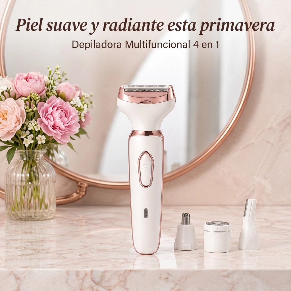 Depiladora 4 en 1 ✨ Cuida tu piel de rostro y cuerpo fácilmente ¡Envío Gratis!